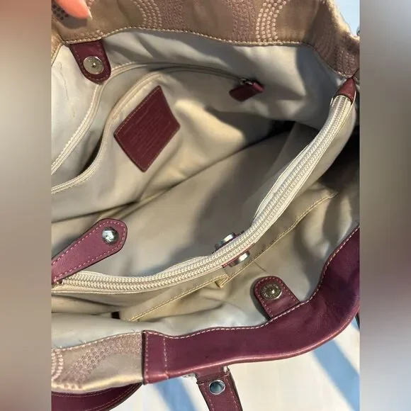 Coach Ashley Dotted Op Art Satchel Shoulder Bag - Picture 10 of 15